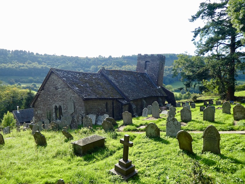 Over Hatterrall Hill to the Crooked Church at Cwmyoy